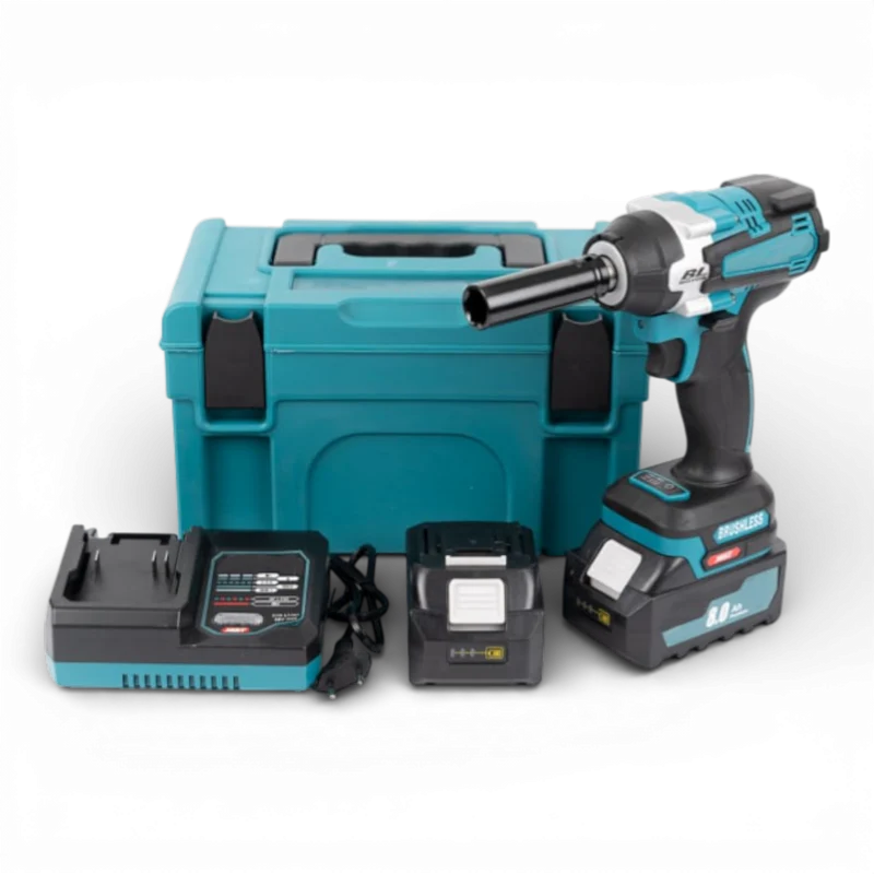 Masina de insurubat cu impact 48V, 2 acumulatori 8Ah, brushless, 850 Nm, hex 1/4