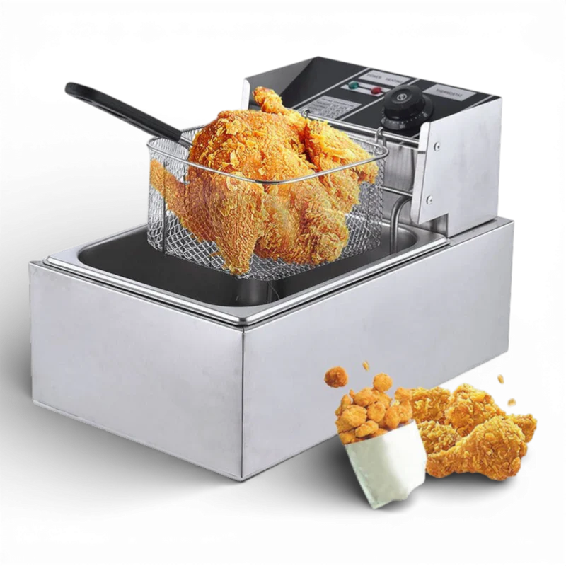 Friteuza 6L 2500W inox, temperatura reglabila, uz profesional sau personal