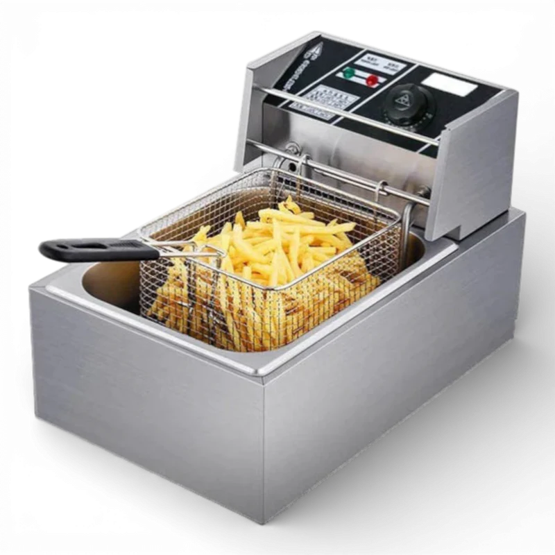 Friteuza 6L 2500W inox, temperatura reglabila, uz profesional sau personal