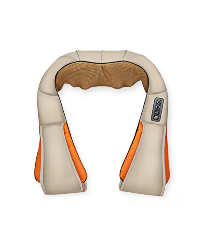 Aparat de masaj electric pentru gât, spate și corp, cu încălzire, role 3D și intensitate reglabilă