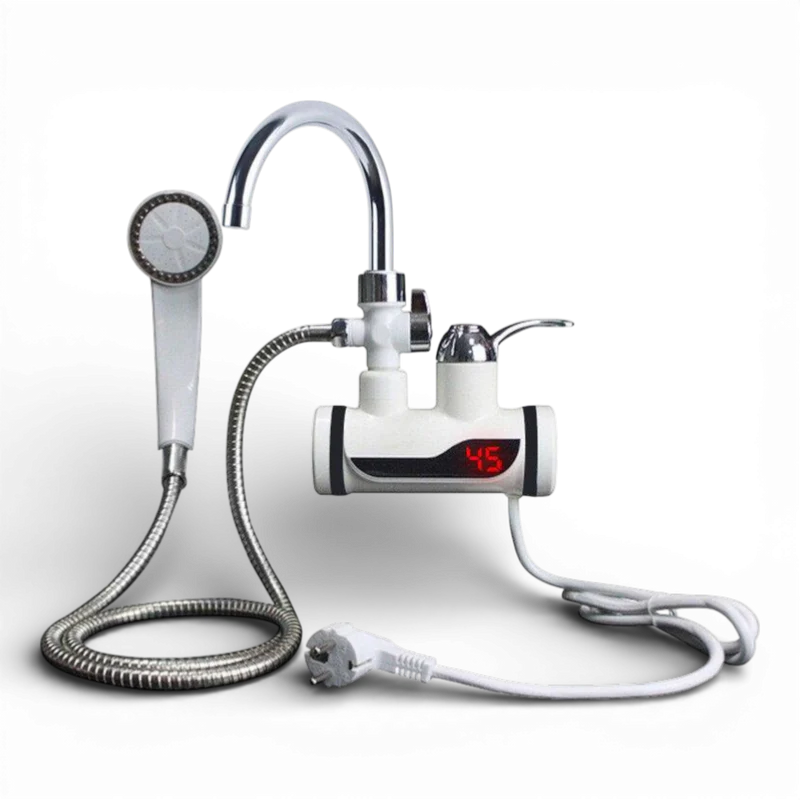 Robinet electric instant 3000W cu dus inclus, montaj pe perete