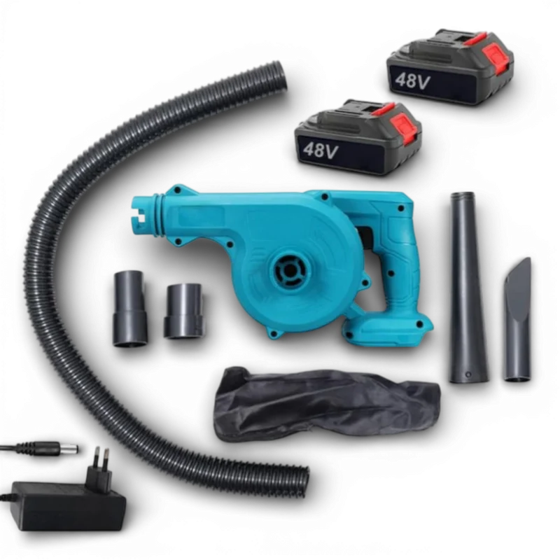 Suflanta frunze fara fir 48V, 2 acumulatori, 2 in 1 aspirare suflare