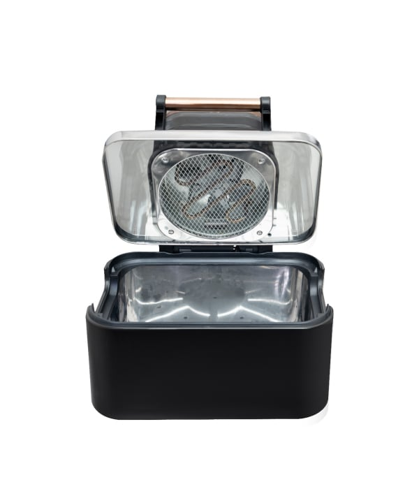 Friteuza cu aer cald 12L, 2500W, 11 programe, display LCD, Negru-Auriu, 200 hartii copt incluse