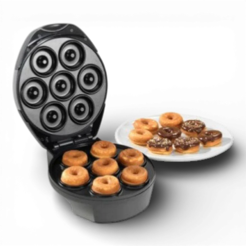 Aparat electric pentru 7 gogosi, 750W, placi antiaderente, indicator LED