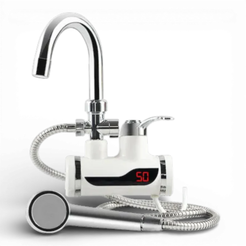Robinet electric instant 3000W cu dus inclus, montaj pe perete