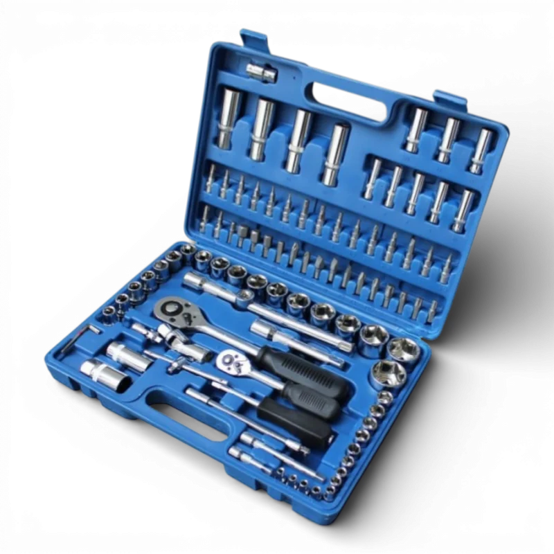 Trusa chei tubulare 108 piese, Chrome Vanadium, 1/4 si 1/2, valiza inclusa